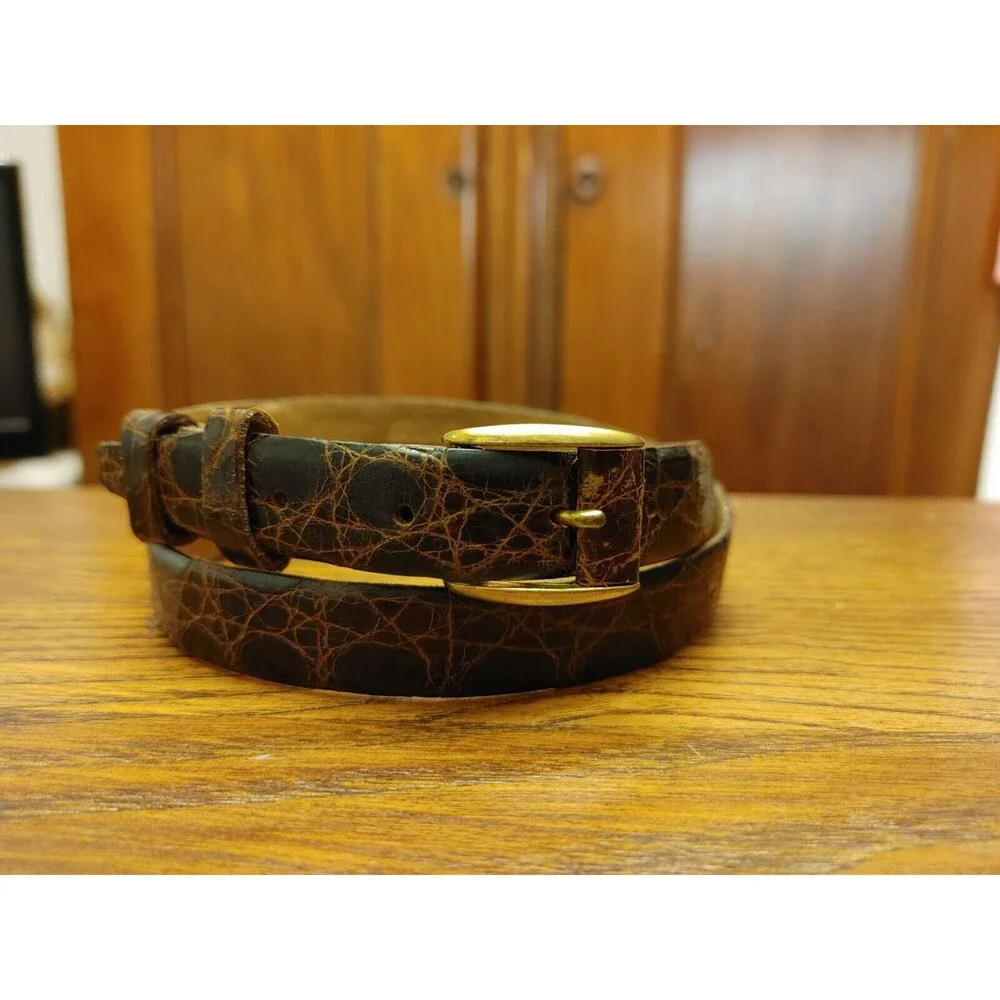 Dover Amazonas Baby Alligator Hide Leather Women's Belt Fits 29-31